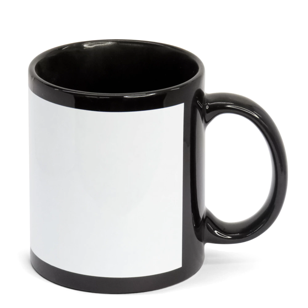 Caneca preta 325 ml.